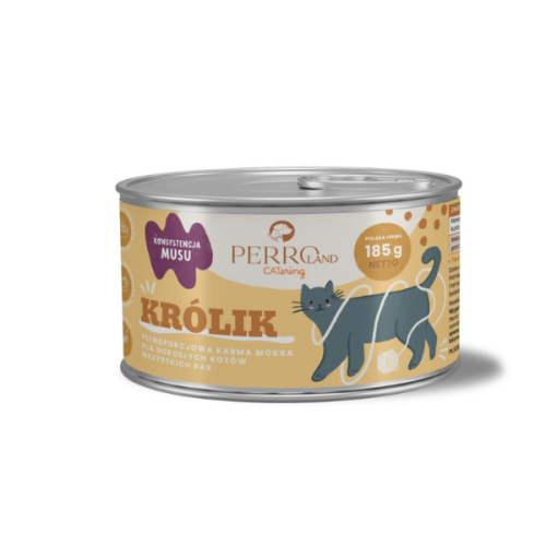 PERRO Karma mokra dla kotów - królik - 185 g.png