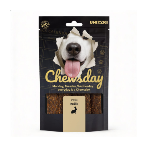 UNISZKI CHEWSDAY Paski - królik - przysmaki dla psów - 80 g.png