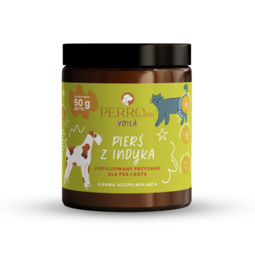 PERROland VOILA Pierś z indyka - liofilizowany przysmak dla psów i kotów - 45 g (1).png