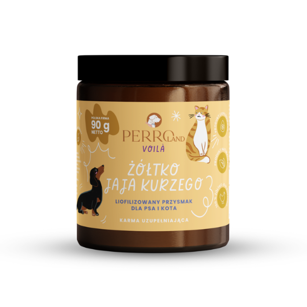 PERROland VOILA Żółko jaja kurzego - liofilizowany przysmak dla psów i kotów - 45 g  (1).png