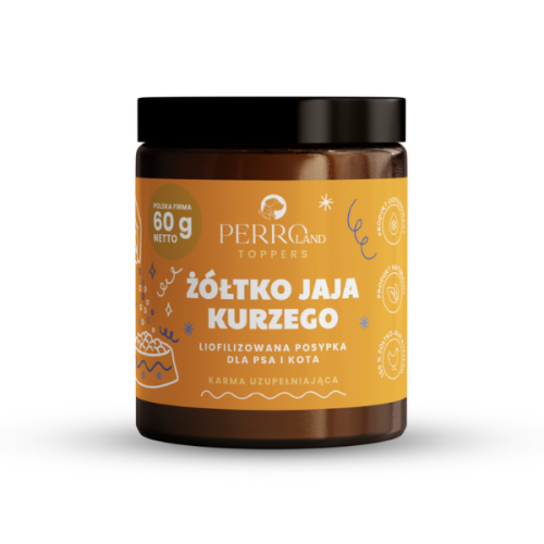 PERRO Toppers Liofilizowana posypka - żółtko jaja kurzego dla psów i kotów - 60 g  (1).png