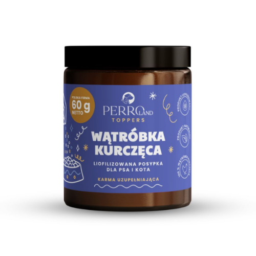 PERRO Toppers Liofilizowana posypka - wątróbka kurczęca dla psów i kotów - 60 g (1).png