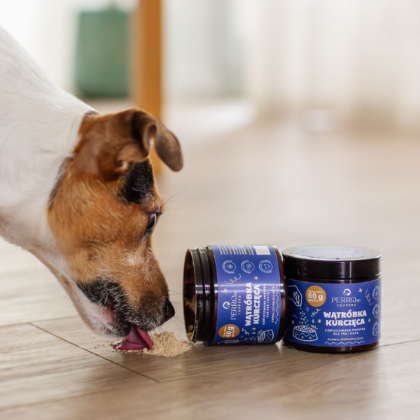 PERRO Toppers Liofilizowana posypka - wątróbka kurczęca dla psów i kotów - 60 g (4).png