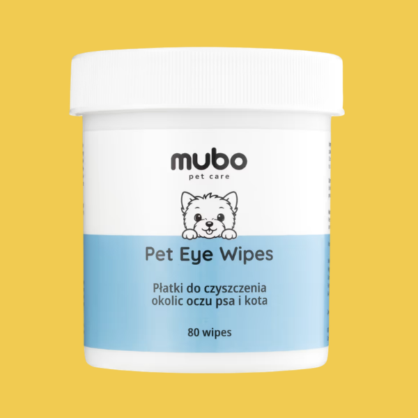 Mubo Pet Eye Wipes - jednorazowe płatki do okolic oczu psa i kota, nasączone płynem czyszczącym - 80 szt (1).png
