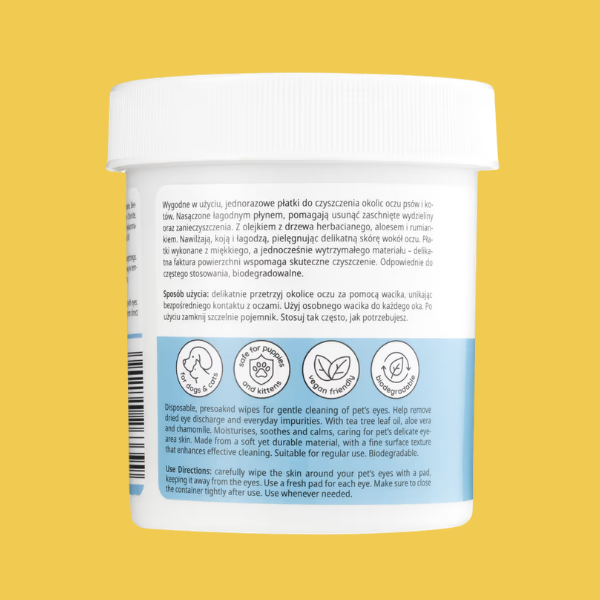 Mubo Pet Eye Wipes - jednorazowe płatki do okolic oczu psa i kota, nasączone płynem czyszczącym - 80 szt (3).png