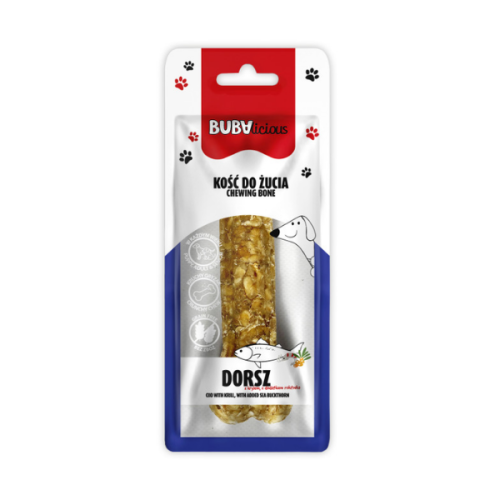BUBA Kość Puppy &amp; Senior dorsz z krylem - kość do żucia - 12cm.png