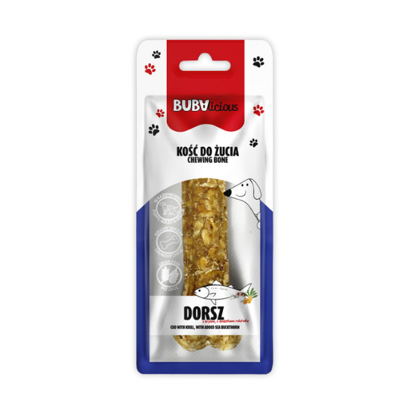 BUBA Kość Puppy &amp; Senior dorsz z krylem - kość do żucia - 12cm.png