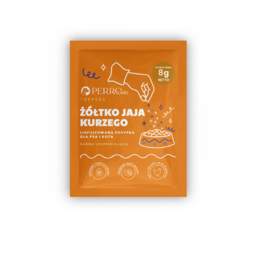 PERRO Toppers Liofilizowana posypka - żółtko jaja kurzego dla psów i kotów - 8 g (1).png