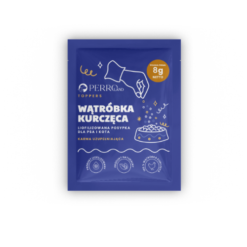 PERRO Toppers Liofilizowana posypka - wątróbka kurczęca dla psów i kotów - 8 g (1).png
