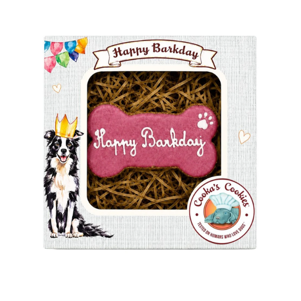 Cooka's Cookies HAPPY BARKDAY – urodzinowe ciasteczko dla psa z indykiem - różowe.png