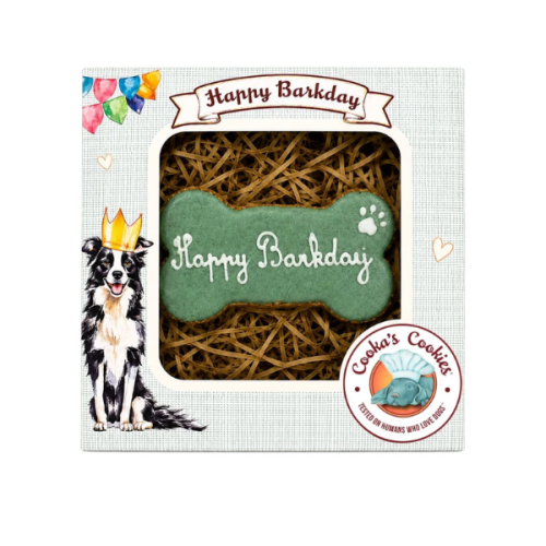 Cooka's Cookies HAPPY BARKDAY – urodzinowe ciasteczko dla psa z indykiem - zielone.png