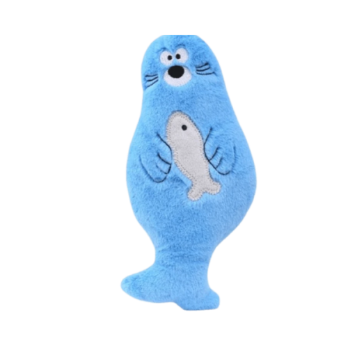 Whisker Mat – Sea Lion – Pluszowy lew morski z kocimiętką dla kota (1).png