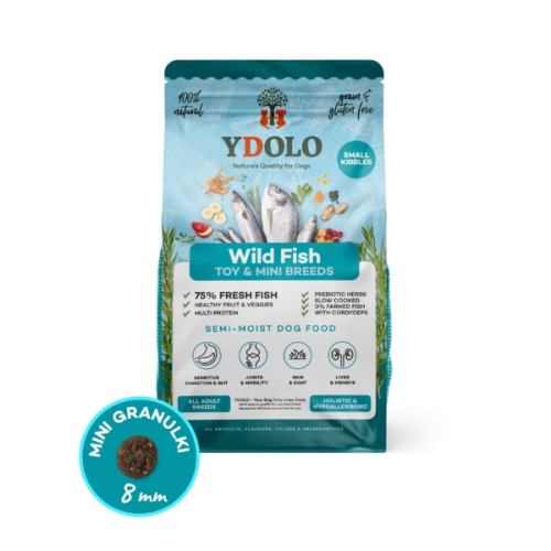 YDOLO MINI WILD FISH - ryby morskie - półwilgotna karma dla psów małych ras - 700 g  (1).png