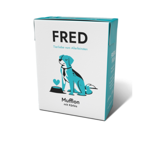 FRED Karma mokra dla psa - muflon z dynią - 390 g.png
