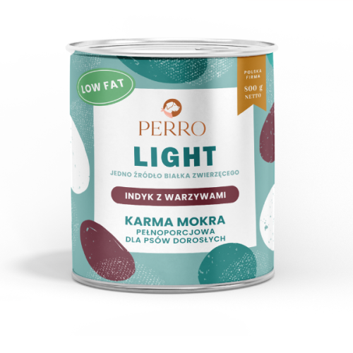 PERRO Light Indyk z warzywami - karma mokra dla psów 800 g.png