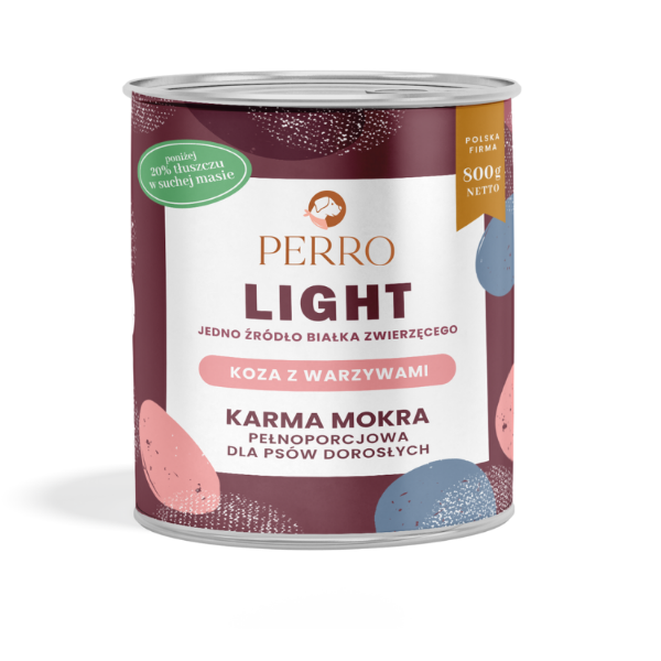 PERRO Light Koza z warzywami - karma monobiałkowa dla psów 800 g.png