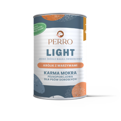 PERRO Light Królik z warzywami - karma monobiałkowa dla psów 400 g.png