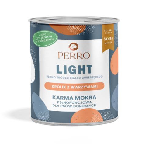 PERRO Light Królik z warzywami - karma monobiałkowa dla psów 800 g.png