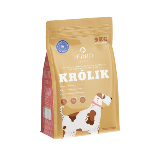 PERRO Gourmet Królik –  karma tłoczona na zimno dla psów dorosłych średnich i dużych ras 9 kg.png