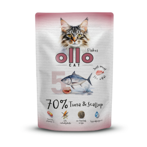 OLLO CAT nr 5 Tuńczyk i przegrzebki - karma mokra dla kotów - 85 g (1).png