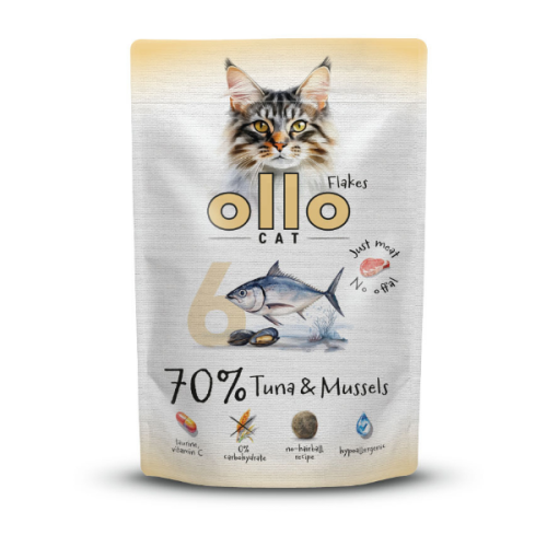 OLLO CAT nr 6 Tuńczyk i małże - karma mokra dla kotów - 85 g (1).png
