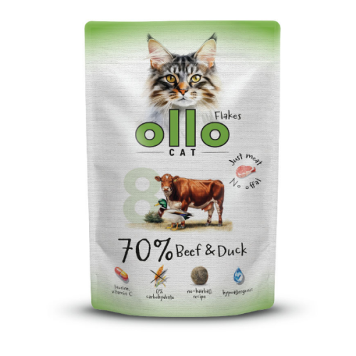 OLLO CAT nr 8 Wołowina i kaczka - karma mokra dla kotów - 85 g (1).png