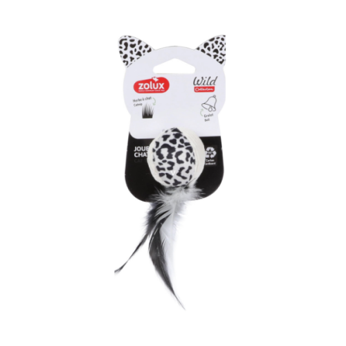 ZOLUX WILD Piłka z piórkami - zabawka dla kota - czarna (2).png