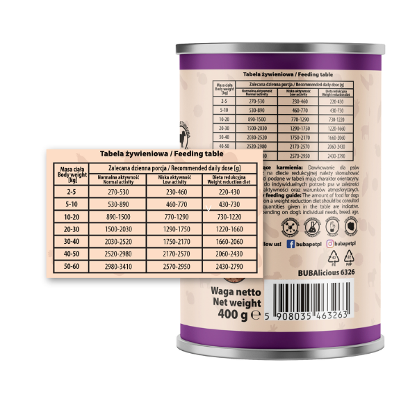 BUBAlicious LIGHT Jagnięcina z warzywami - karma mokra dla psa - 400 g (2).png