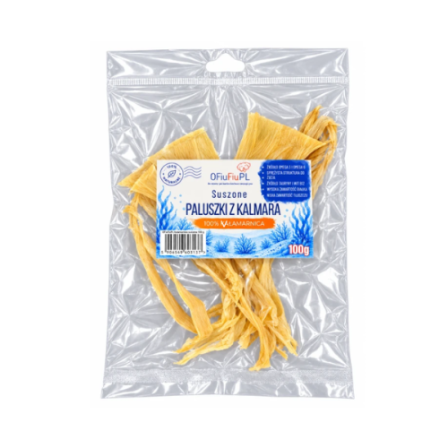 Suszone paluszki z kalmara - naturalny przysmak dla psa - 100 g.png