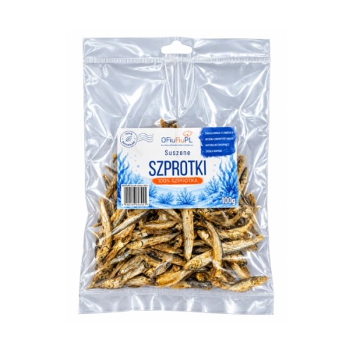 Suszone szprotki - naturalny rybny przysmak dla psa - 100 g.png