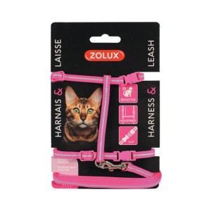 ZOLUX Zestaw spacerowy dla kota - kolor różowy