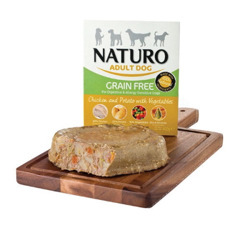 NATURO ADULT DOG GRAIN FREE Karma mokra bezzbożowa z kurczakiem, ziemniakami i warzywami dla dorosłych psów - 400g.jpg