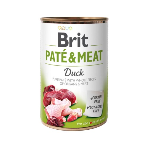 BRIT PATE &amp; MEAT - karma mokra z pasztetem i kaczki 400g.jpg