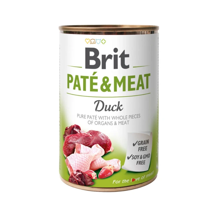 BRIT PATE &amp; MEAT - karma mokra z pasztetem i kaczki 400g.jpg