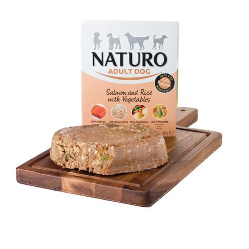 NATURO ADULT DOG Salmon & rice and vegetables Karma mokra z łososiem, ryżem i warzywami dla dorosłych psów - 400g.jpg