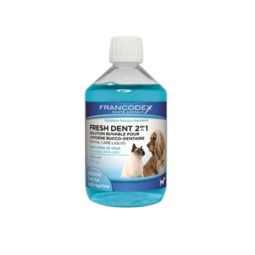 FRANCODEX FRESH DENT Płyn do higieny jamy ustnej dla psów i kotów - 500 ml.jpg