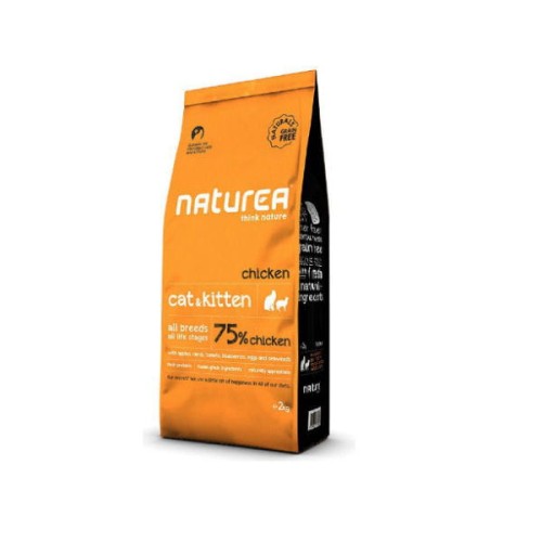 NATUREA NATURALS CAT CHICKEN Karma bezzbożowa z kurczakiem dla kotów i kociąt sterylizowanych - 7kg.jpg