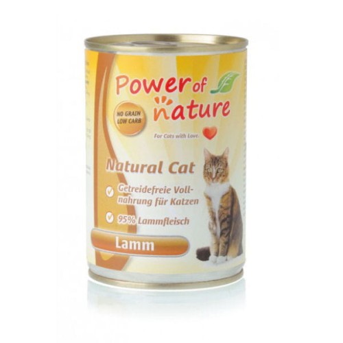 POWER OF NATURE NATURAL CAT- karma mokra z jagnięciną dla kotów - 400 g x 10 szt..jpg