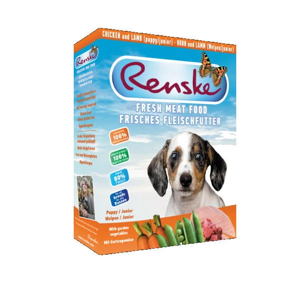 RENSKE DOG PUPPY FRESH MEAT CHICKEN AND LAMB Karma mokra bezglutenowa z kurczakiem i jagnięciną dla szczeniąt -.jpg