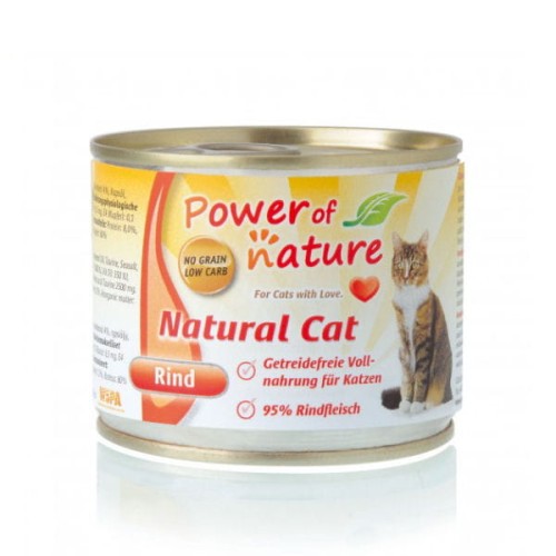 POWER OF NATURE NATURAL CAT- karma mokra z wołowiną dla kotów - 200 g x 10 szt..jpg