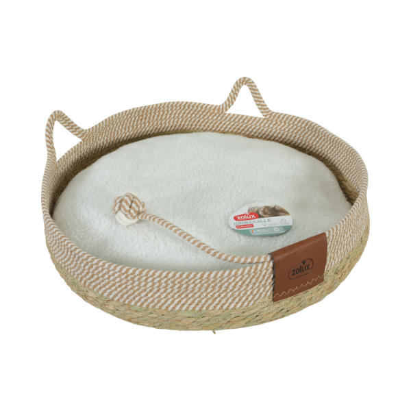 ZOLUX Legowisko GRIBOUILLE dla kota - koszyk z bawełny i trawy morskiej - kolor beżowy  (3).png